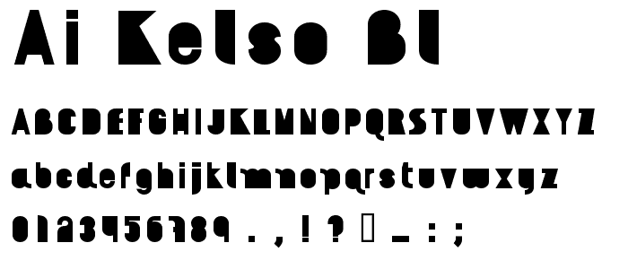 AI kelso BL font